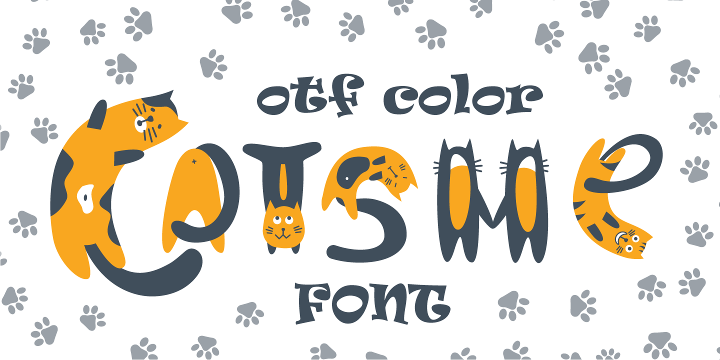 Beispiel einer Catsme Print-Schriftart